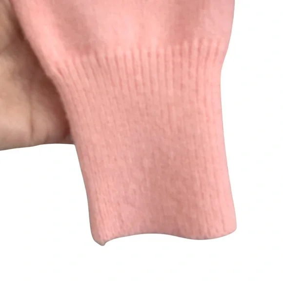 NEW Elegant Decorative Gold and Pearl Button Front Cardigan Sweater Light Pink S - Picture 8 of 9